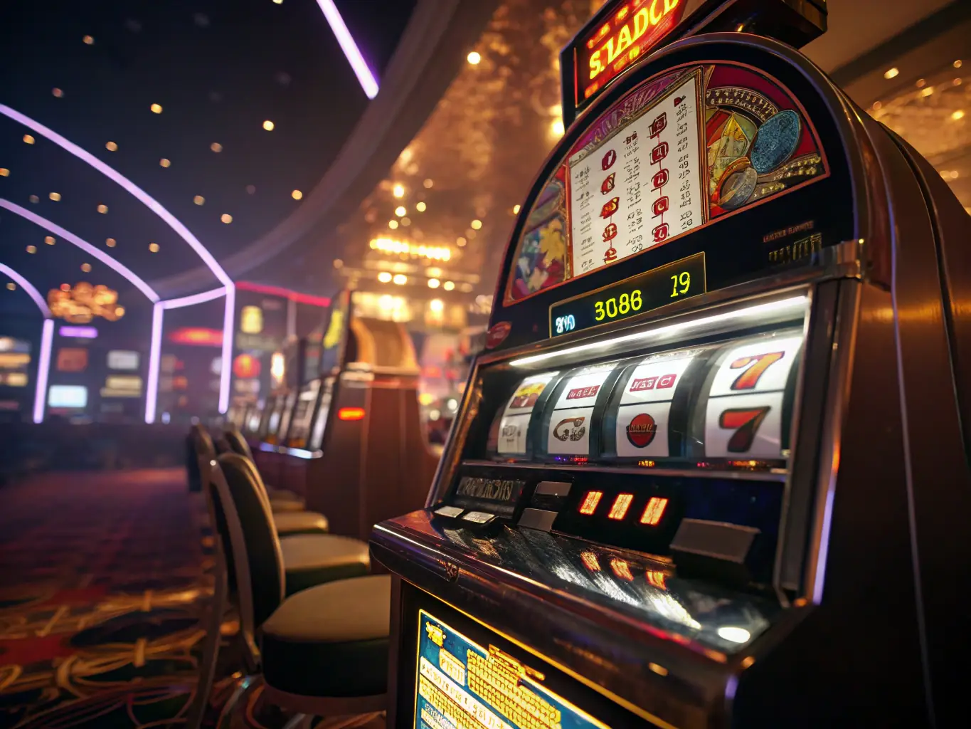 An image of colorful slot machines with various themes, highlighting the excitement and potential for big wins.